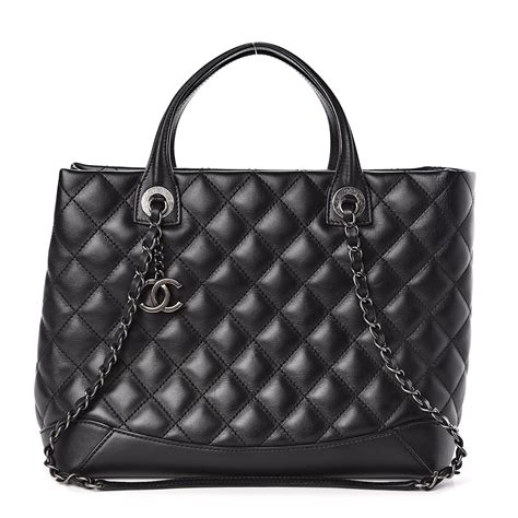 chanel calfskin bag with enamel handle|small black quilted chanel bag.